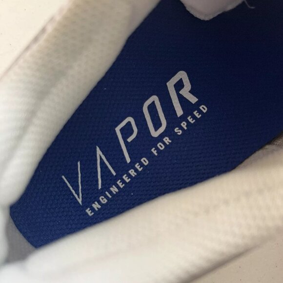 Nike Vapor Edge Speed 360 Size 8 Football Cleats White Royal Blue Black Grey - Picture 5 of 7